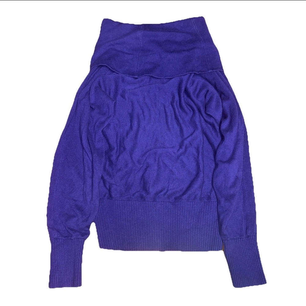 Lauren Ralph Lauren Cowl Neck Medium Royal Purple Sweater Fall Autumn - Picture 5 of 5